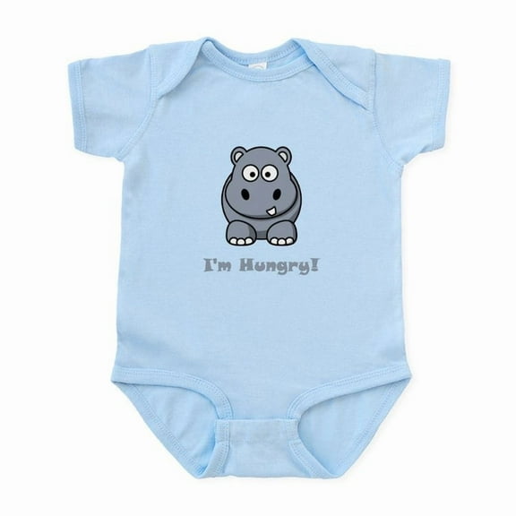 CafePress - I'm Hungry Hippo Infant Bodysuit - Baby Light Bodysuit, Size Newborn - 24 Months