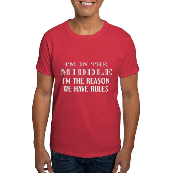 CafePress - I'm In The Middle Dark T Shirt - Men's Classic Graphic Cotton T-Shirt