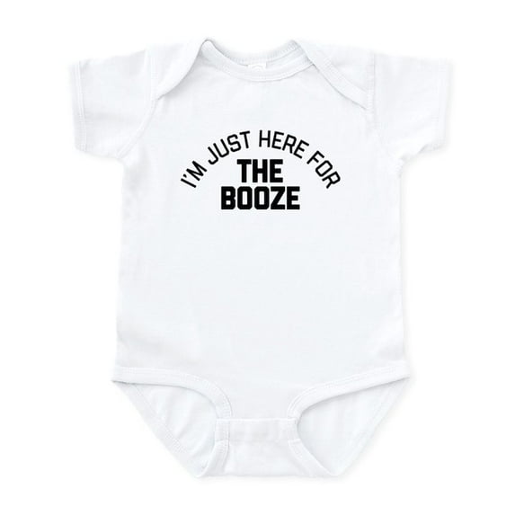 CafePress - I'm Just Here For The Booze Baby Light Bodysuit - Baby Light Bodysuit, Size Newborn - 24 Months