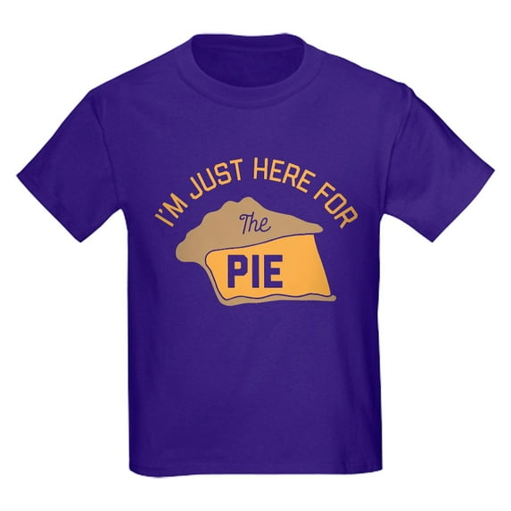CafePress - I'm Just Here For The Pie Kids Dark T Shirt - Dark T-Shirt Kids XS-XL