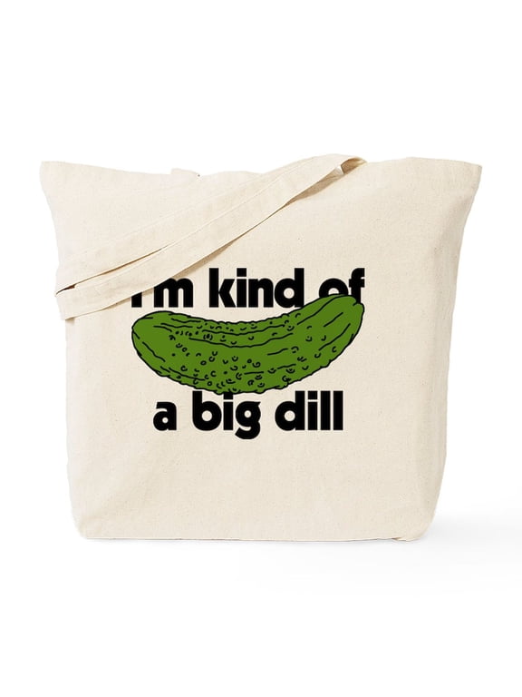 - I'm Kind Of A Big Dill Tote Bag - Unisex Canvas Tote Bag, Beige, 1-Piece