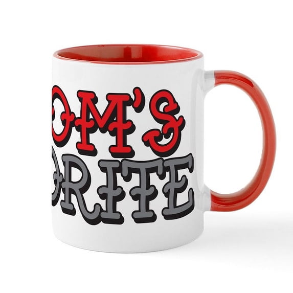 CafePress - I'm Mom's Favorite - 11 oz Ceramic Mug - Novelty Coffee Tea Cup