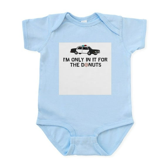CafePress - I'm Only In It For The Donuts Infant Bodysuit - Baby Light Bodysuit, Size Newborn - 24 Months