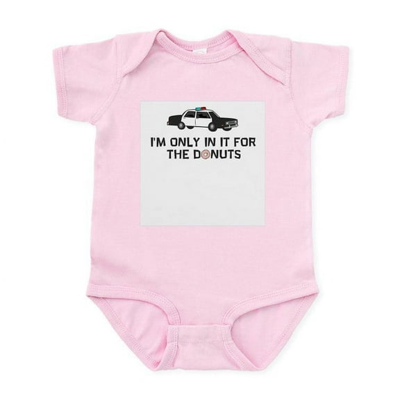 CafePress - I'm Only In It For The Donuts Infant Bodysuit - Baby Light Bodysuit, Size Newborn - 24 Months