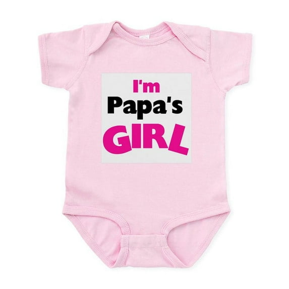CafePress - I'm Papa's Girl Infant Creeper - Baby Light Bodysuit, Size Newborn - 24 Months