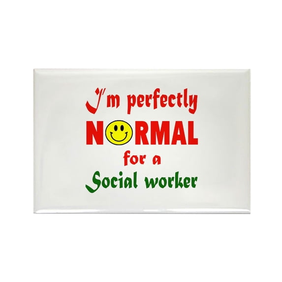 CafePress - I'm Perfectly Normal For A Social - Rectangle Magnet, 2"x3" Refrigerator Magnet