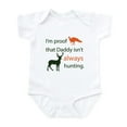 thumbnail image 1 of CafePress - I'm Proof That Daddy Isn't Always Hunting Baby One - Baby Light Bodysuit, Size Newborn - 24 Months, 1 of 4
