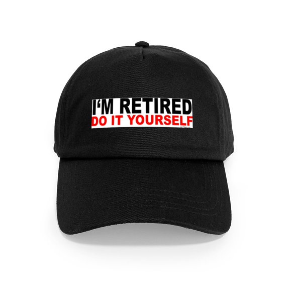 CafePress - I'm RETIRED DO IT YOURSELF Cap - Adjustable 100% Brushed Unisex Casual Cotton Baseball Cap, Beige, 1