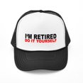 thumbnail image 1 of CafePress - I'm RETIRED DO IT YOURSELF - Adjustable Unisex Printed Trucker Hat with Mesh Back, 1 of 8