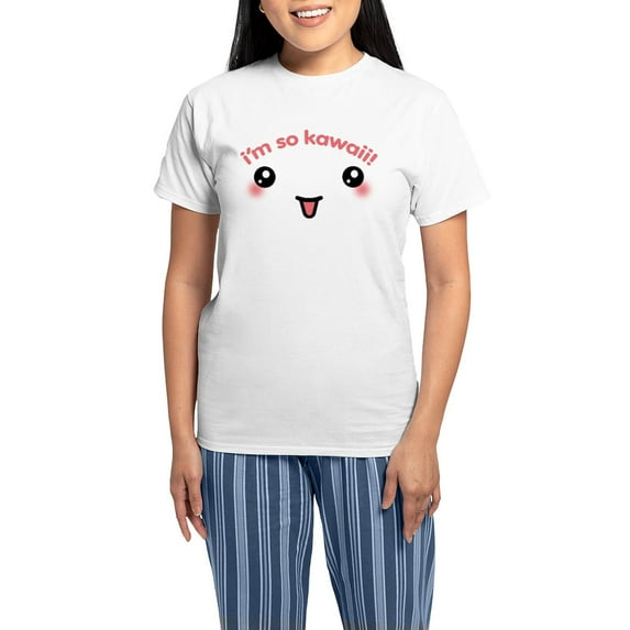CafePress - I'm So Kawaii Women's Light Pajamas - Women's Short Sleeve Print T-Shirt and Pants Light Cotton Pajama Set