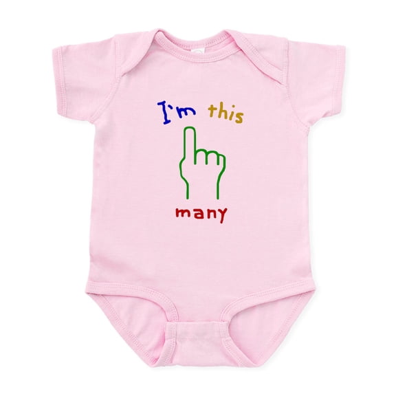 CafePress - I'm THIS MANY 1St Birthday Infant Bodysuit - Baby Light Bodysuit, Size Newborn - 24 Months
