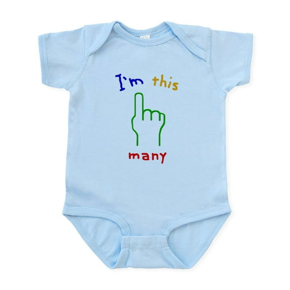 CafePress - I'm THIS MANY 1St Birthday Infant Bodysuit - Baby Light Bodysuit, Size Newborn - 24 Months