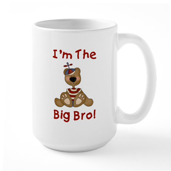 CafePress - I'm The Big Bro Large Mug - 15 oz Ceramic Large White Novelty Mug