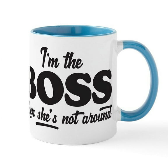 CafePress - I'm The Boss - 11 oz Ceramic Mug - Novelty Coffee Tea Cup
