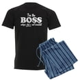 thumbnail image 1 of CafePress - I'm The Boss Men's Dark Pajamas - Men's Dark Loose Fit Cotton Pajama Set, 1 of 7