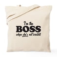 thumbnail image 1 of CafePress - I'm The Boss Tote Bag - Unisex Canvas Tote Bag, Beige, 1-Piece, 1 of 6