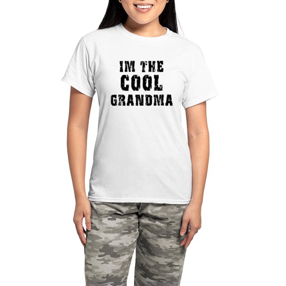 CafePress - I'm The Cool Grandma Women's Light Pajamas - Women's Short Sleeve Print T-Shirt and Pants Light Cotton Pajama Set