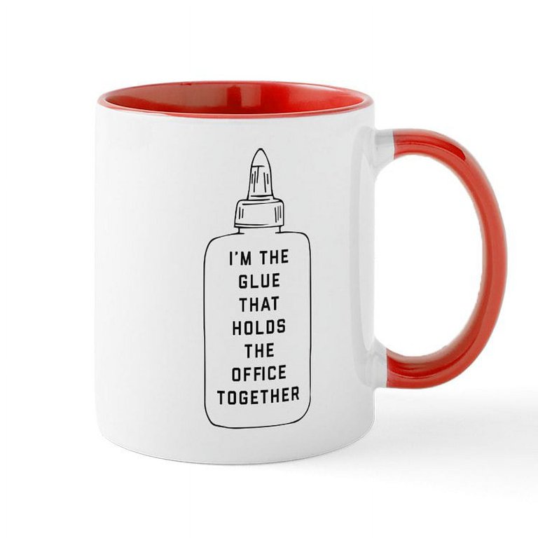 CafePress - I'm The Glue That Holds The Offi - 11 oz Ceramic Mug - Novelty  Coffee Tea Cup - Walmart.com