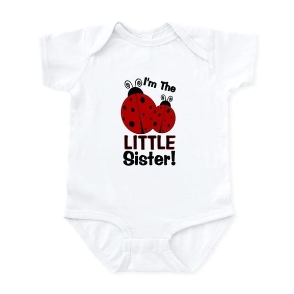 CafePress - I'm The LITTLE Sister! Ladybu Infant Bodysuit - Baby Light Bodysuit, Size Newborn - 24 Months