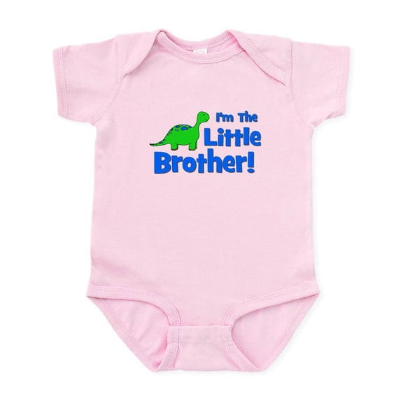 CafePress - I'm The Little Brother! Dinos Infant Bodysuit - Baby Light Bodysuit, Size Newborn - 24 Months