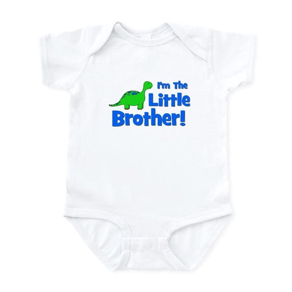 CafePress - I'm The Little Brother! Dinos Infant Bodysuit - Baby Light Bodysuit, Size Newborn - 24 Months