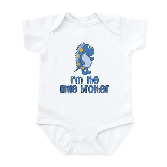 CafePress - I'm The Little Brother Dinosaur Infant Bodysuit - Baby Light Bodysuit, Size Newborn - 24 Months