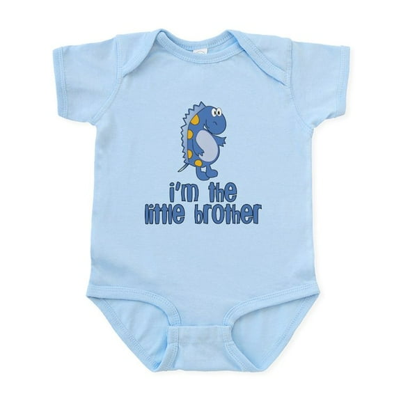 CafePress - I'm The Little Brother Dinosaur Infant Bodysuit - Baby Light Bodysuit, Size Newborn - 24 Months