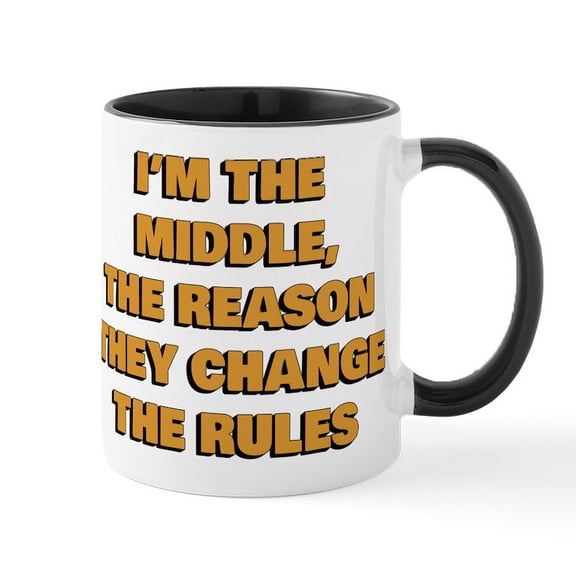 CafePress - I'm The Middle - 11 oz Ceramic Mug - Novelty Coffee Tea Cup