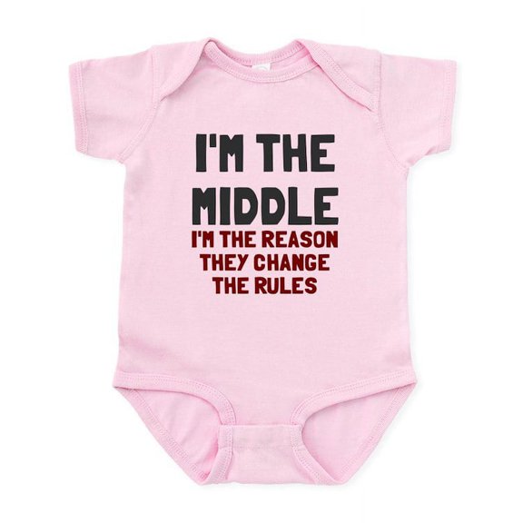 CafePress - I'm The Middle Change Rules Infant Bodysuit - Baby Light Bodysuit, Size Newborn - 24 Months