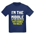 thumbnail image 1 of CafePress - I'm The Middle Change Rules Kids Dark T Shirt - Dark T-Shirt Kids XS-XL, 1 of 4