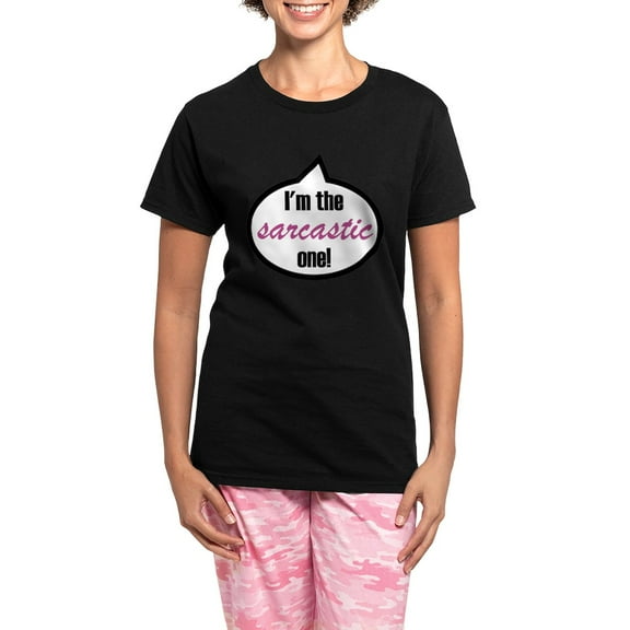 CafePress - I'm The Sarcastic One! Women's Dark Pajamas - Women's Short Sleeve Print T-Shirt and Pants Dark Cotton Pajama Set