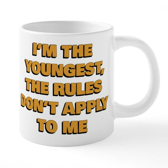 CafePress - I'm The Youngest - 20 Oz White Ceramic Mega Mug
