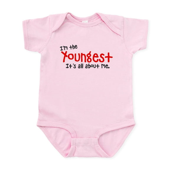 CafePress - I'm The Youngest Infant Bodysuit - Baby Light Bodysuit, Size Newborn - 24 Months