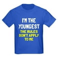 thumbnail image 1 of CafePress - I'm The Youngest Rules Don't App Kids Dark T Shirt - Dark T-Shirt Kids XS-XL, 1 of 4