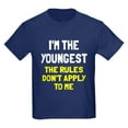 thumbnail image 1 of CafePress - I'm The Youngest Rules Don't App Kids Dark T Shirt - Dark T-Shirt Kids XS-XL, 1 of 4