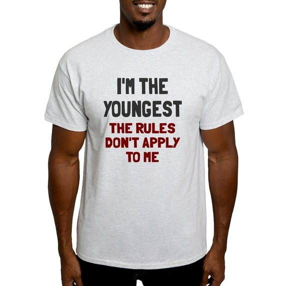 CafePress - I'm The Youngest Rules Don't Apply Light T Shirt - Men's Classic Graphic T-Shirt