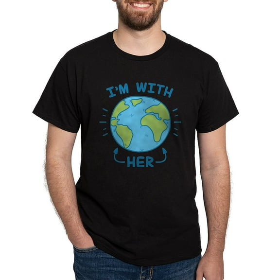 CafePress - I'm With Her Dark T Shirt - Men's Classic Graphic Cotton T-Shirt