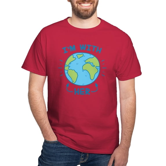 CafePress - I'm With Her Dark T Shirt - Men's Classic Graphic Cotton T-Shirt