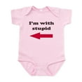 thumbnail image 1 of CafePress - I'm With Stupid Infant Bodysuit - Baby Light Bodysuit, Size Newborn - 24 Months, 1 of 4