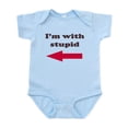 thumbnail image 1 of CafePress - I'm With Stupid Infant Bodysuit - Baby Light Bodysuit, Size Newborn - 24 Months, 1 of 4