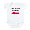 thumbnail image 1 of CafePress - I'm With Stupid Infant Bodysuit - Baby Light Bodysuit, Size Newborn - 24 Months, 1 of 4