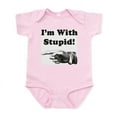 thumbnail image 1 of CafePress - I'm With Stupid! Infant Bodysuit - Baby Light Bodysuit, Size Newborn - 24 Months, 1 of 4