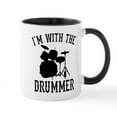 thumbnail image 1 of CafePress - I'm With The Drummer - 11 oz Ceramic Mug - Novelty Coffee Tea Cup, 1 of 4