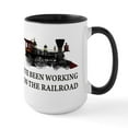thumbnail image 1 of CafePress - I've Been Working On The Railroad Large Mug - 15 oz Ceramic Large White Novelty Mug, 1 of 4