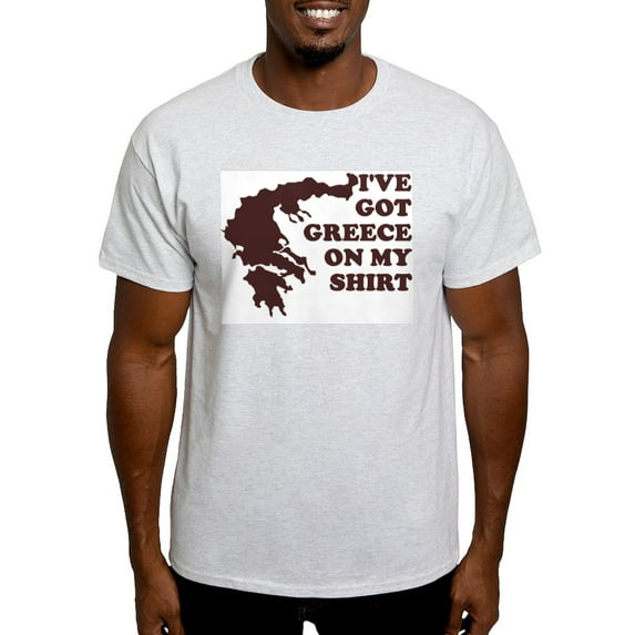 CafePress - I've GOT GREECE ON MY SHIRT T Ash Grey T Shirt - Men's Classic Graphic T-Shirt