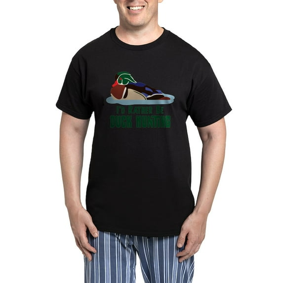 CafePress - ID RATHER BE DUCK HUNTING Pajamas - Men's Dark Loose Fit Cotton Pajama Set