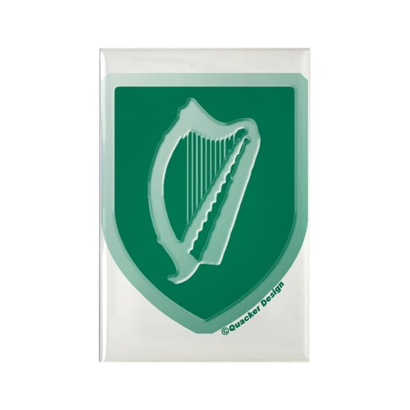 CafePress - IE Gaelic Harp Emerald Ireland/Eire Rectangle Magn - Rectangle Magnet, 2"x3" Refrigerator Magnet