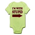 thumbnail image 1 of CafePress - IM WITH STUPID (Arrow) Infant Bodysuit - Baby Light Bodysuit, 1 of 1