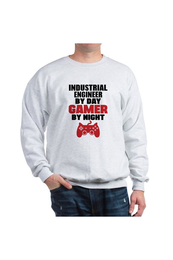- INDUSTRIAL ENGINEER BY DAY GAMER BY NIGHT Jumper - Crew Neck Sweatshirt