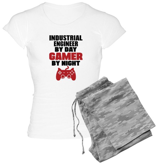 CafePress - INDUSTRIAL ENGINEER BY DAY GAMER BY NIGHT Pajamas - Women's Light Pajamas